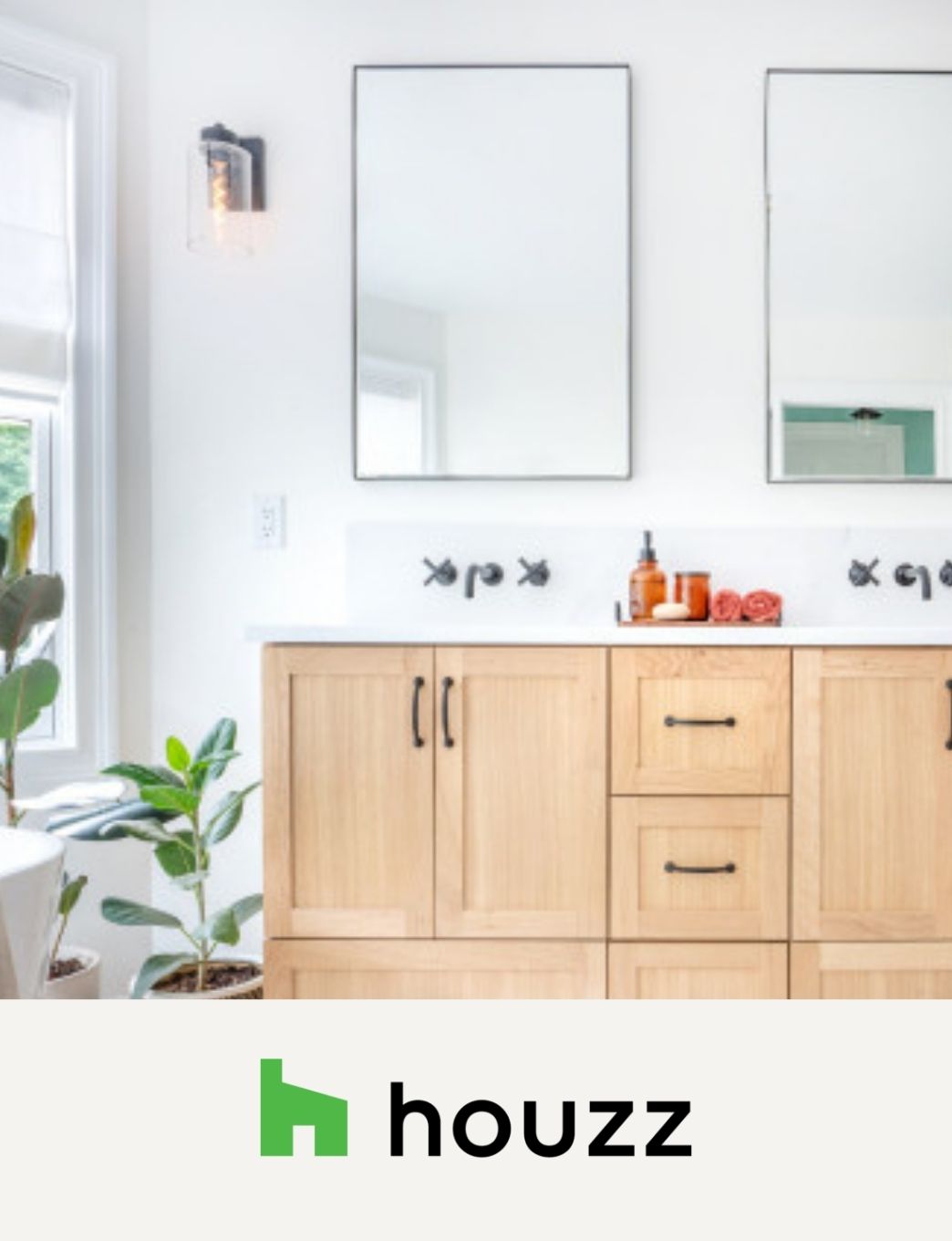 Before And After 4 White And Wood Bathrooms With New Vanities Houzz Design By The Jonathans