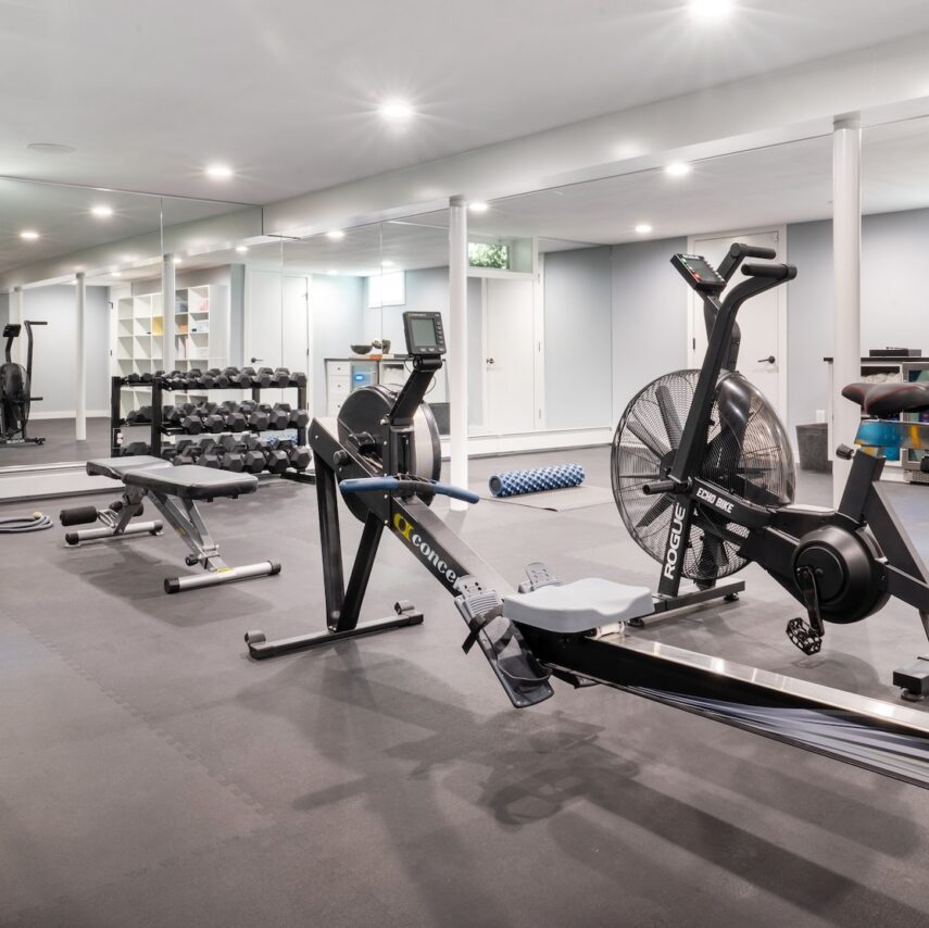 Sleek Basement Gym + Meditation