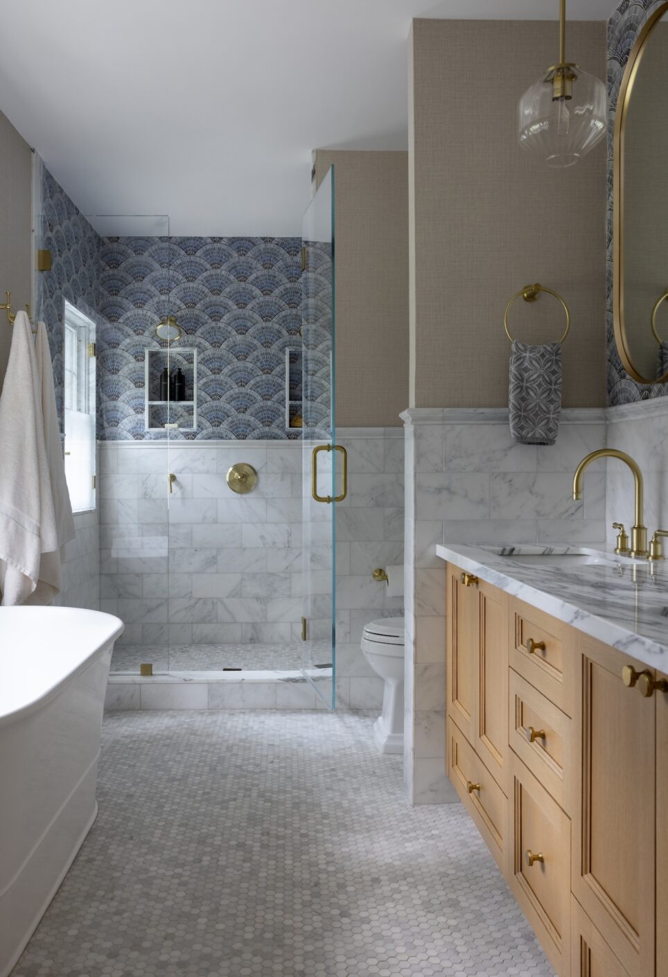 Primary Bathroom Tub Vanity Shower