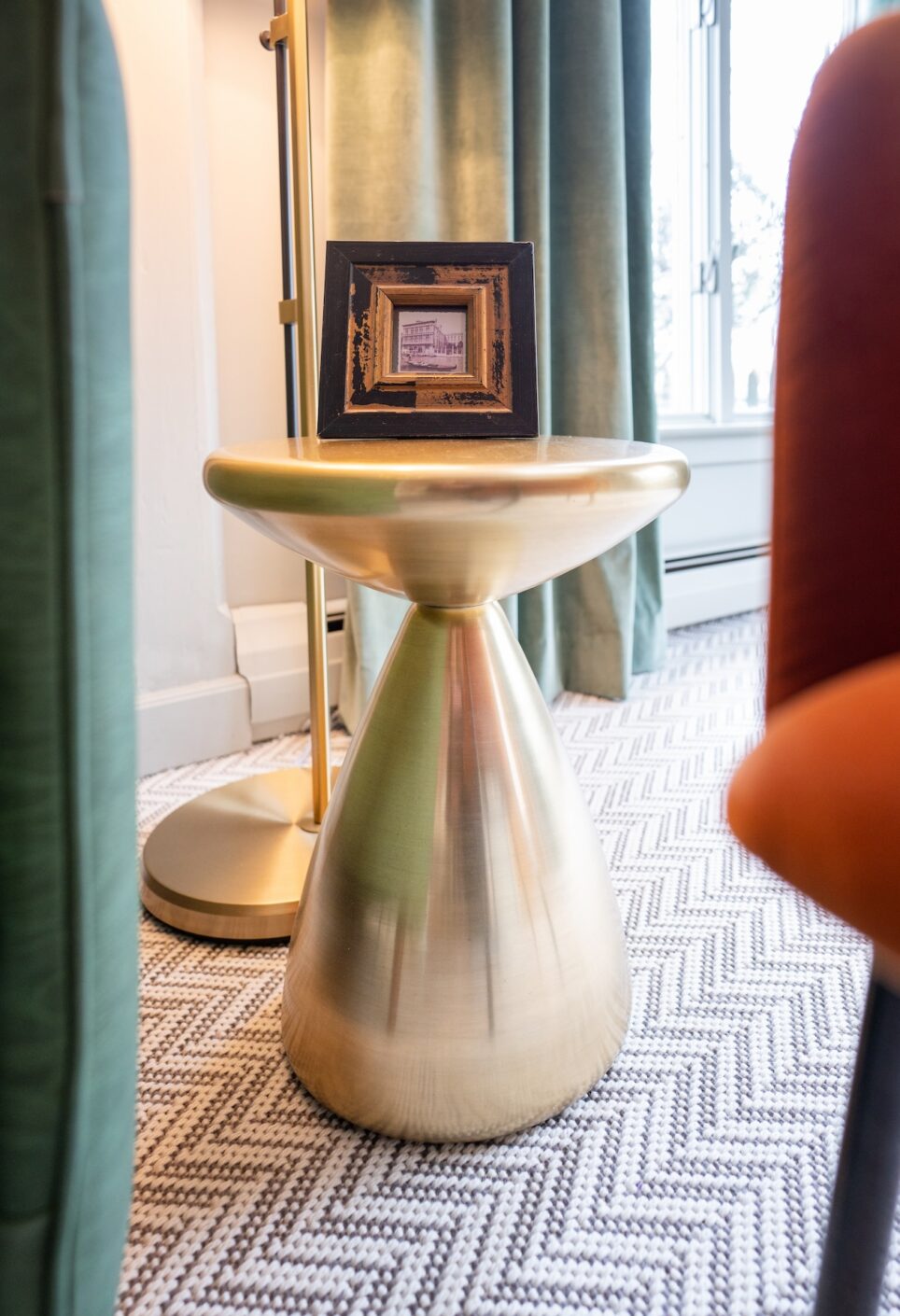 Gold Table Mid Century Modern Interior Design