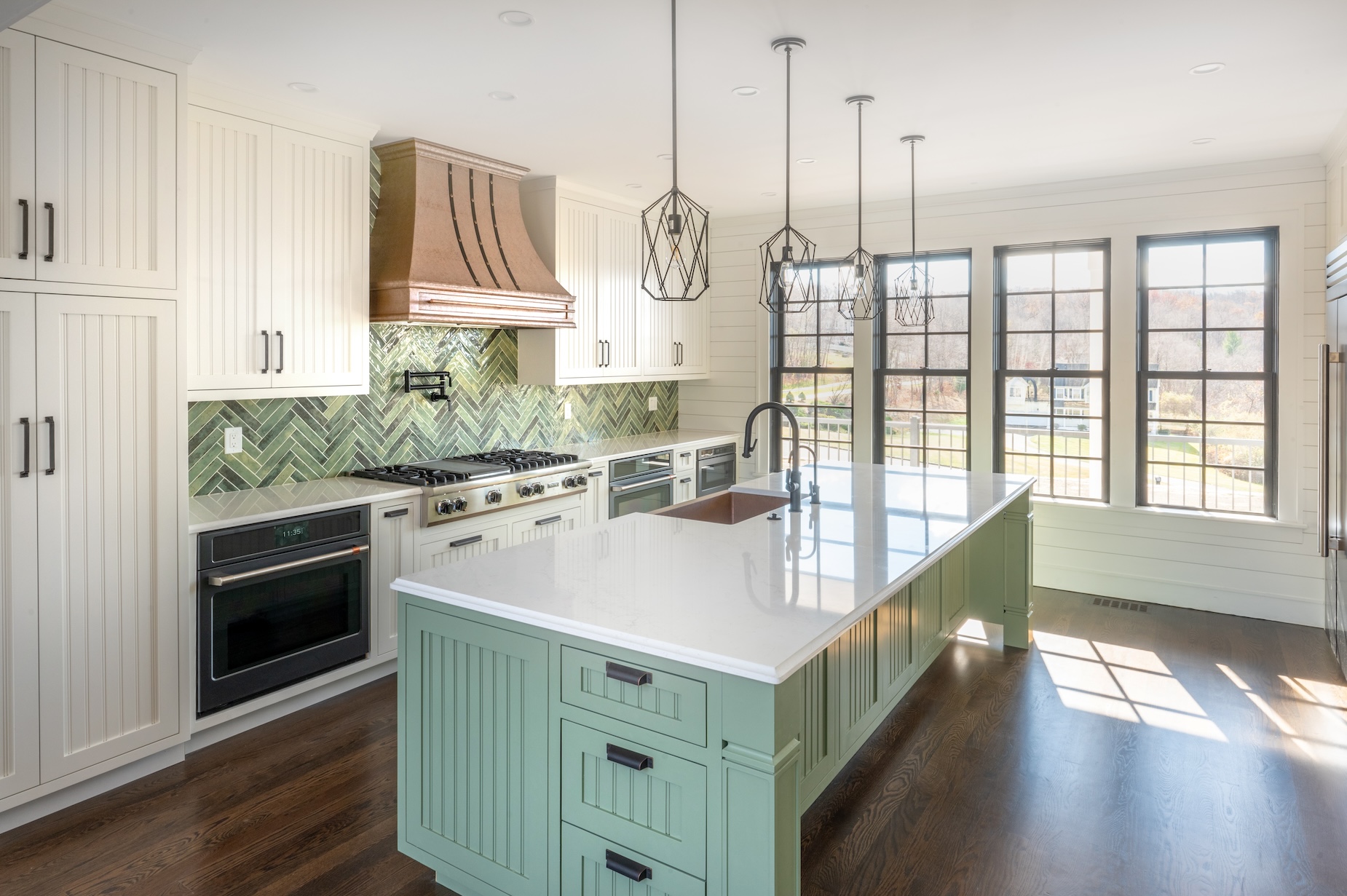 Green And White Kitchen Design By The Jonathans