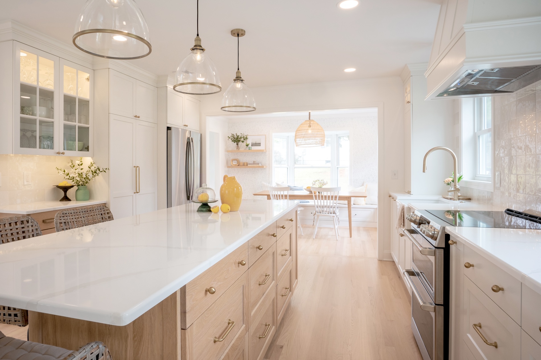 Kitchen Interior Design White And Beige
