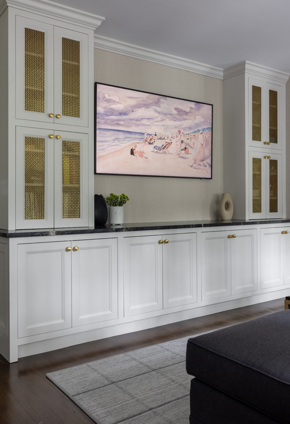 Media Room Built In Cabinets