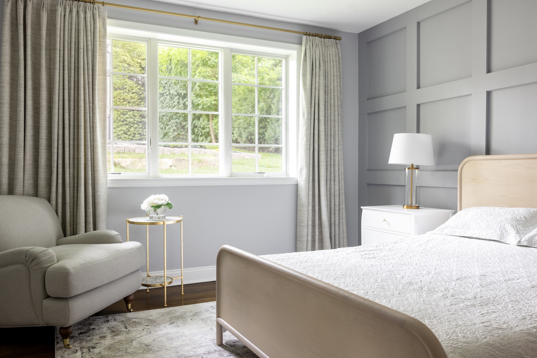 Millwork Feature Wall And Brass Finishes