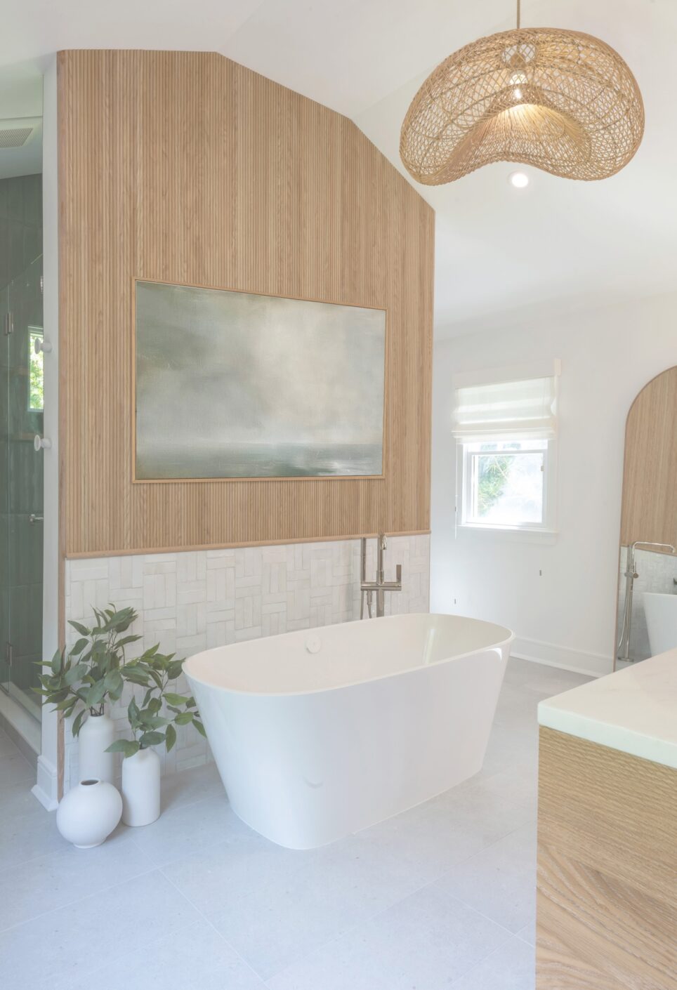 Organic Interior Design Primary Bathroom