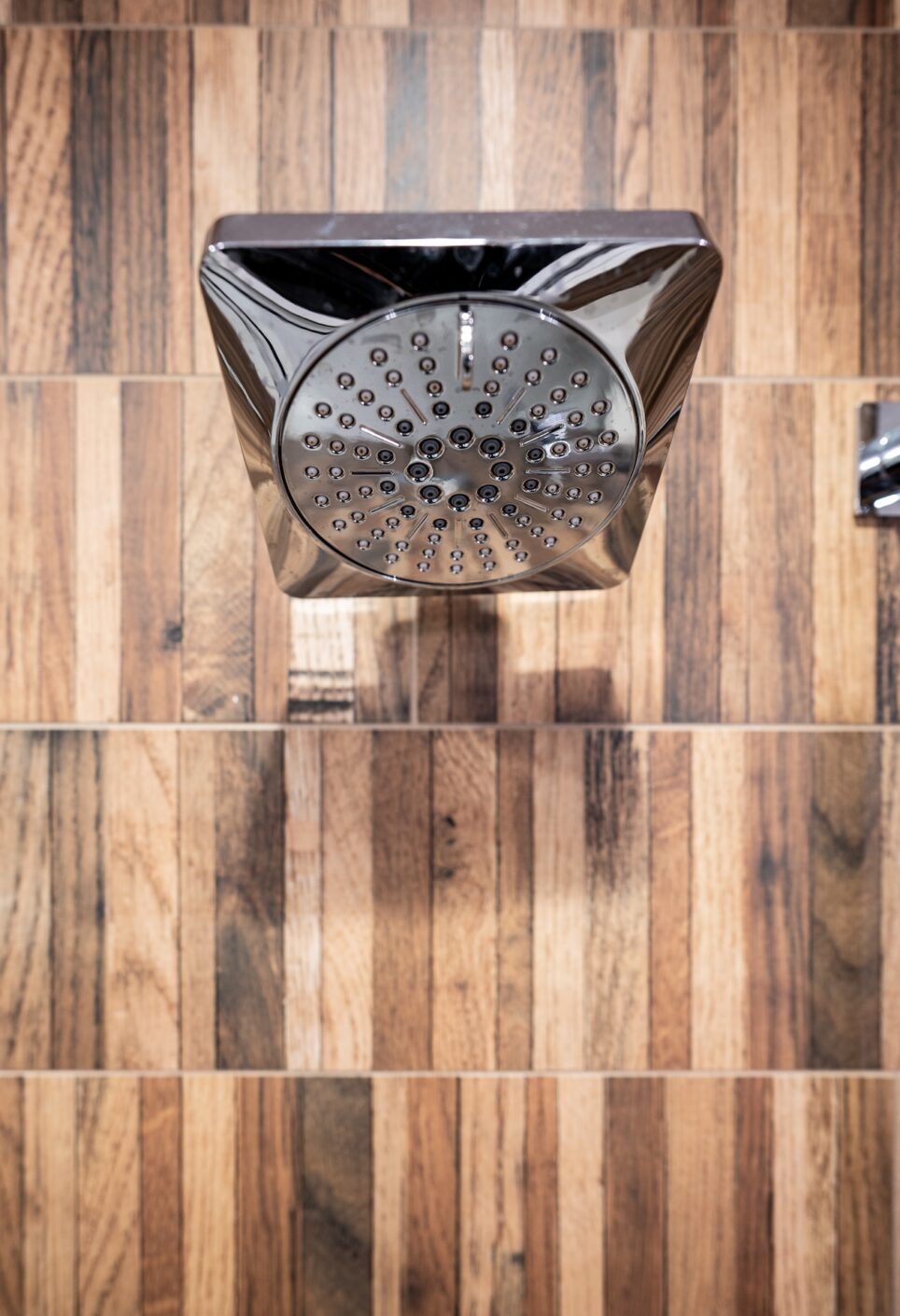 Shower Head Wood Shower Walls