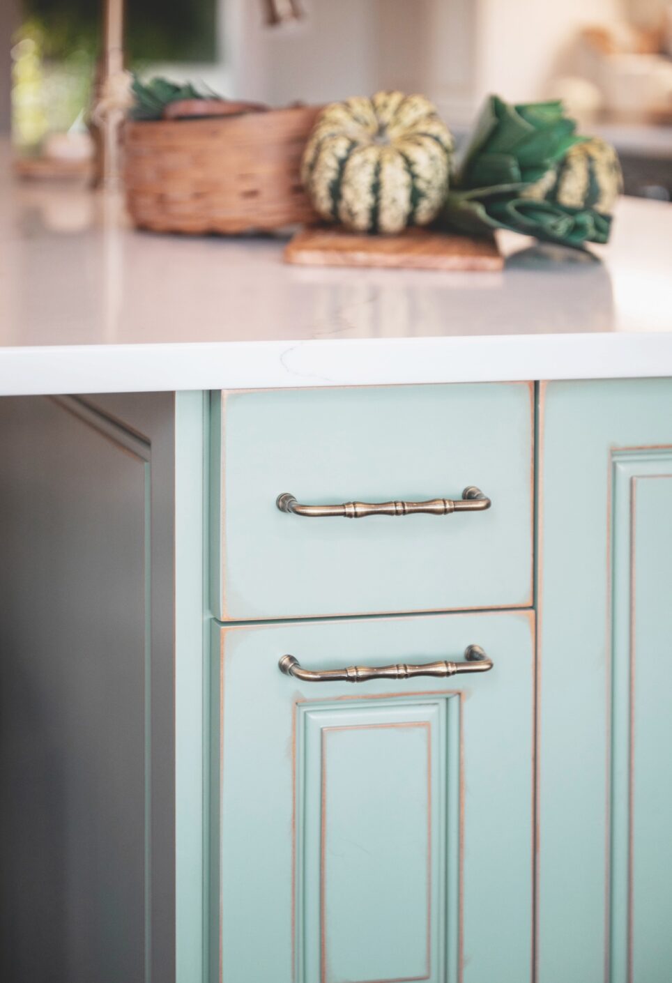 Tiffany Blue Kitchen Cabinetry