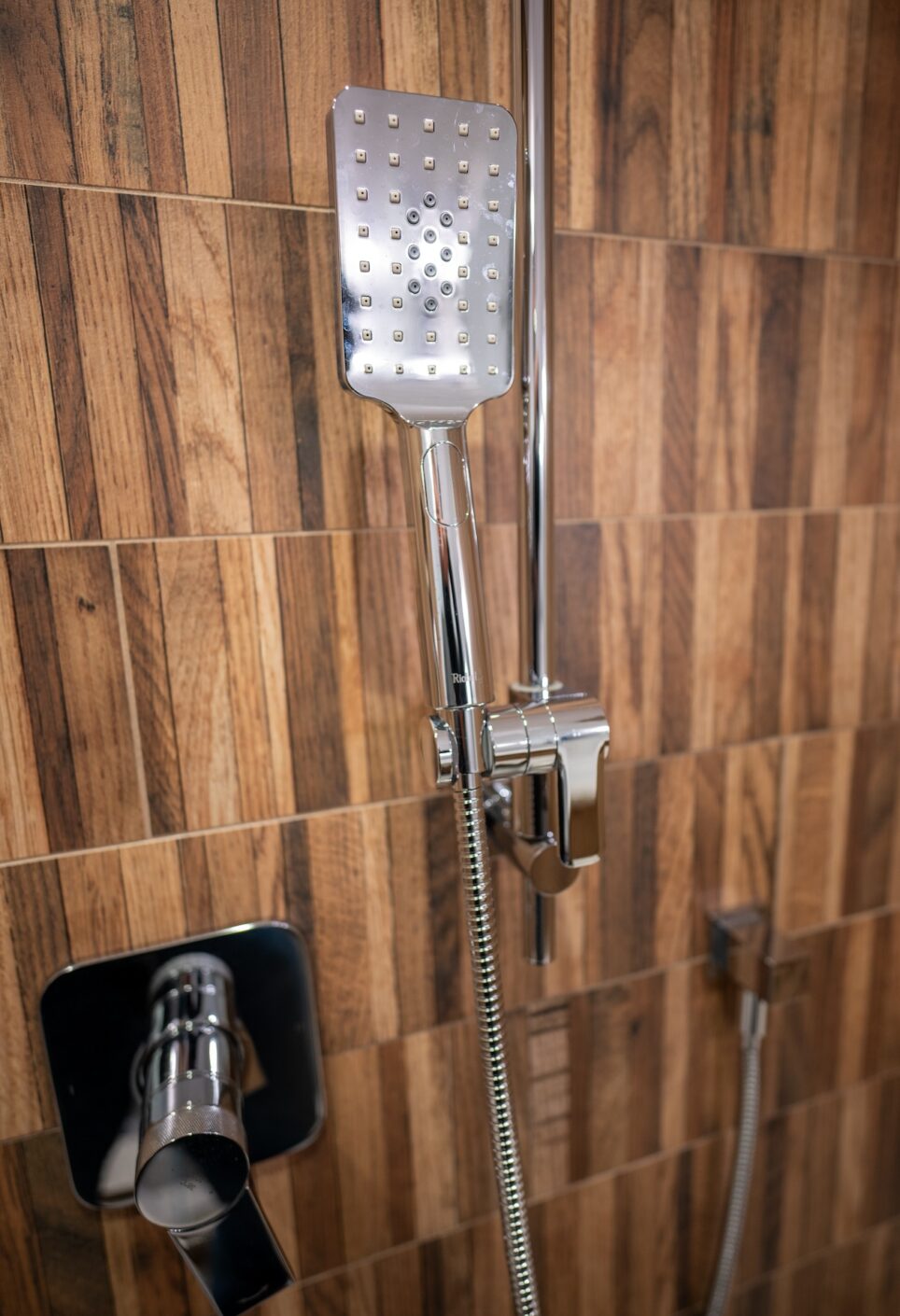 Wood Shower Detail Design By The Jonathans