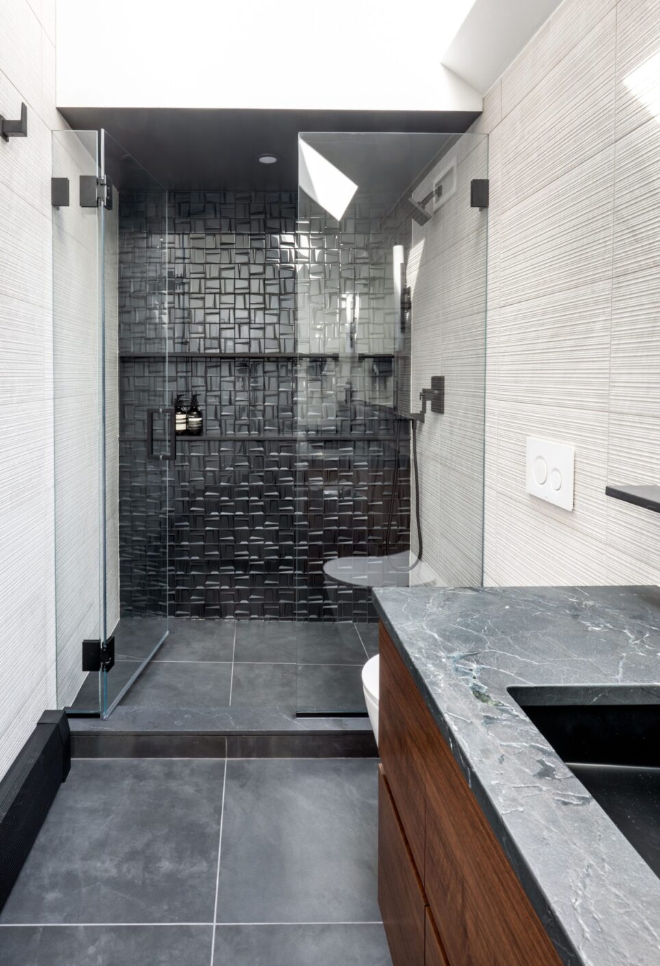 Black Shower Modern Darien Ct