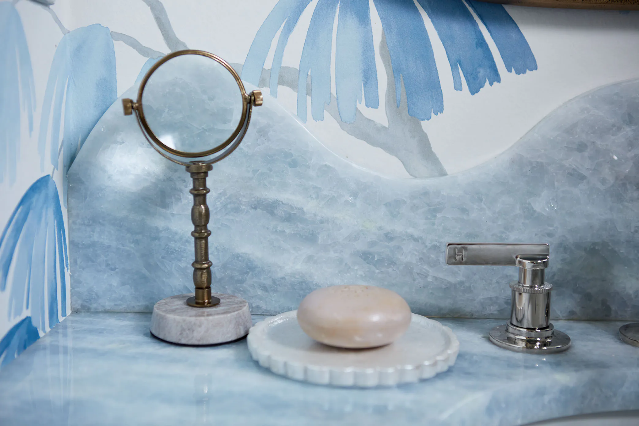 Design By The Jonathans Backsplash Blue Powder Room Design.jpg