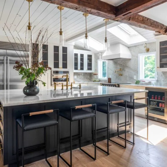 Modern Rustic Post-&-Beam Kitchen
