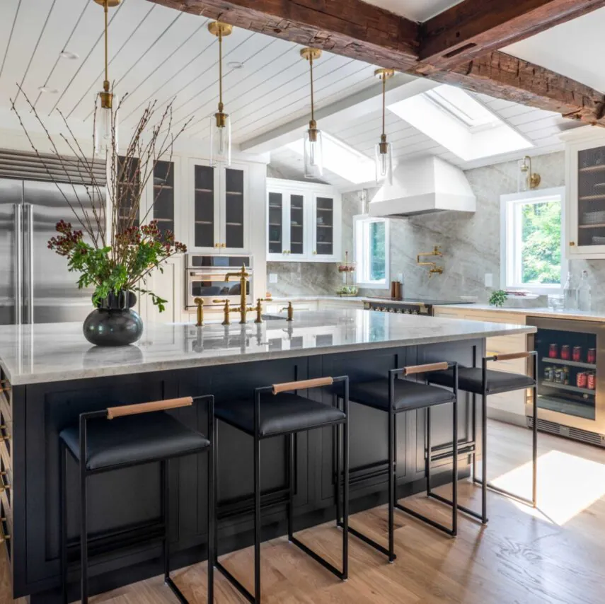 Modern Rustic Post-&-Beam Kitchen