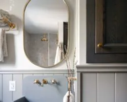 Refined French Country Bathroom and Laundry Room