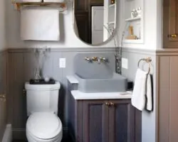 Refined French Country Bathroom and Laundry Room