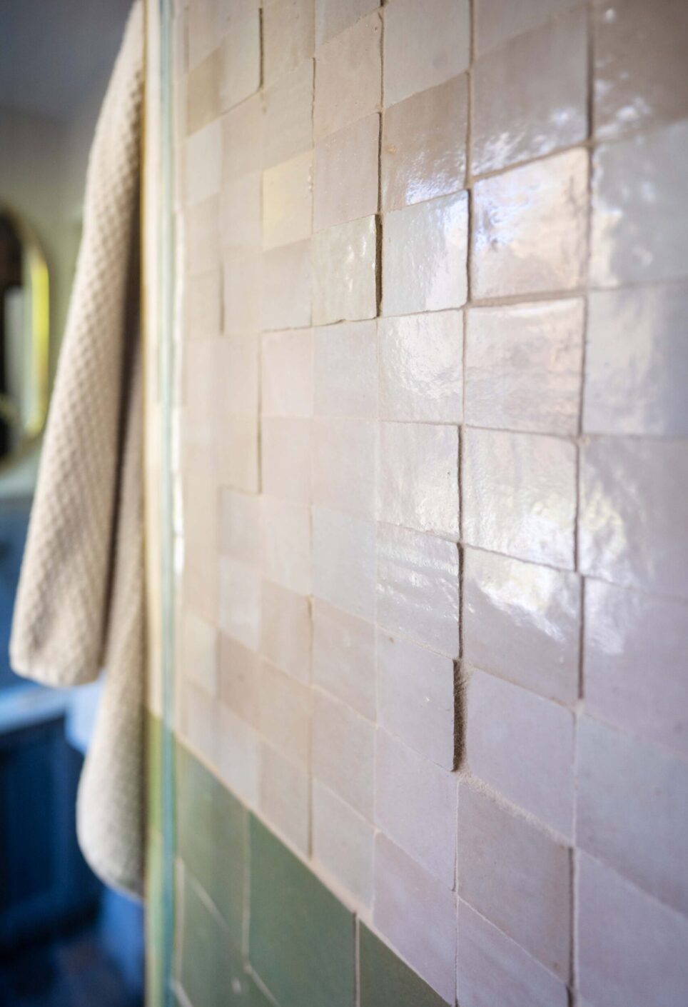 Zellige Tile Shower Wall