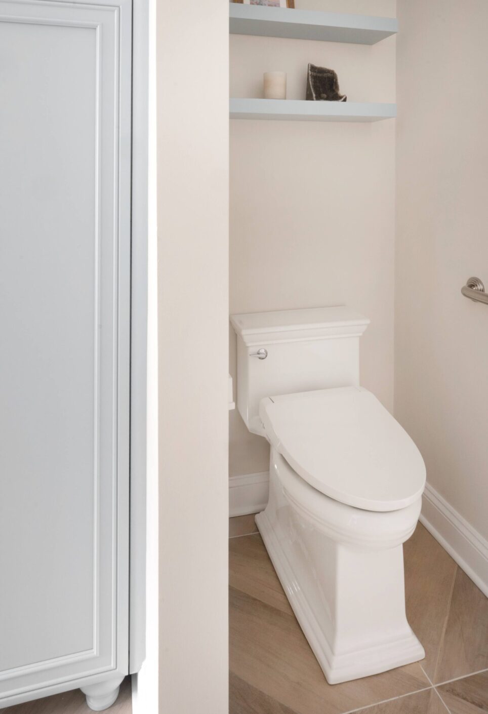 White Toilet With Bidet