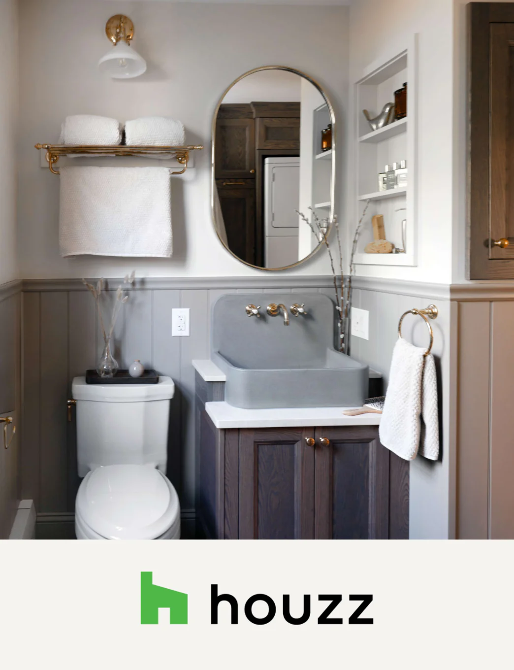 62 Square Foot Bathroom And Laundry Room In One Houzz Design By The Jonathans