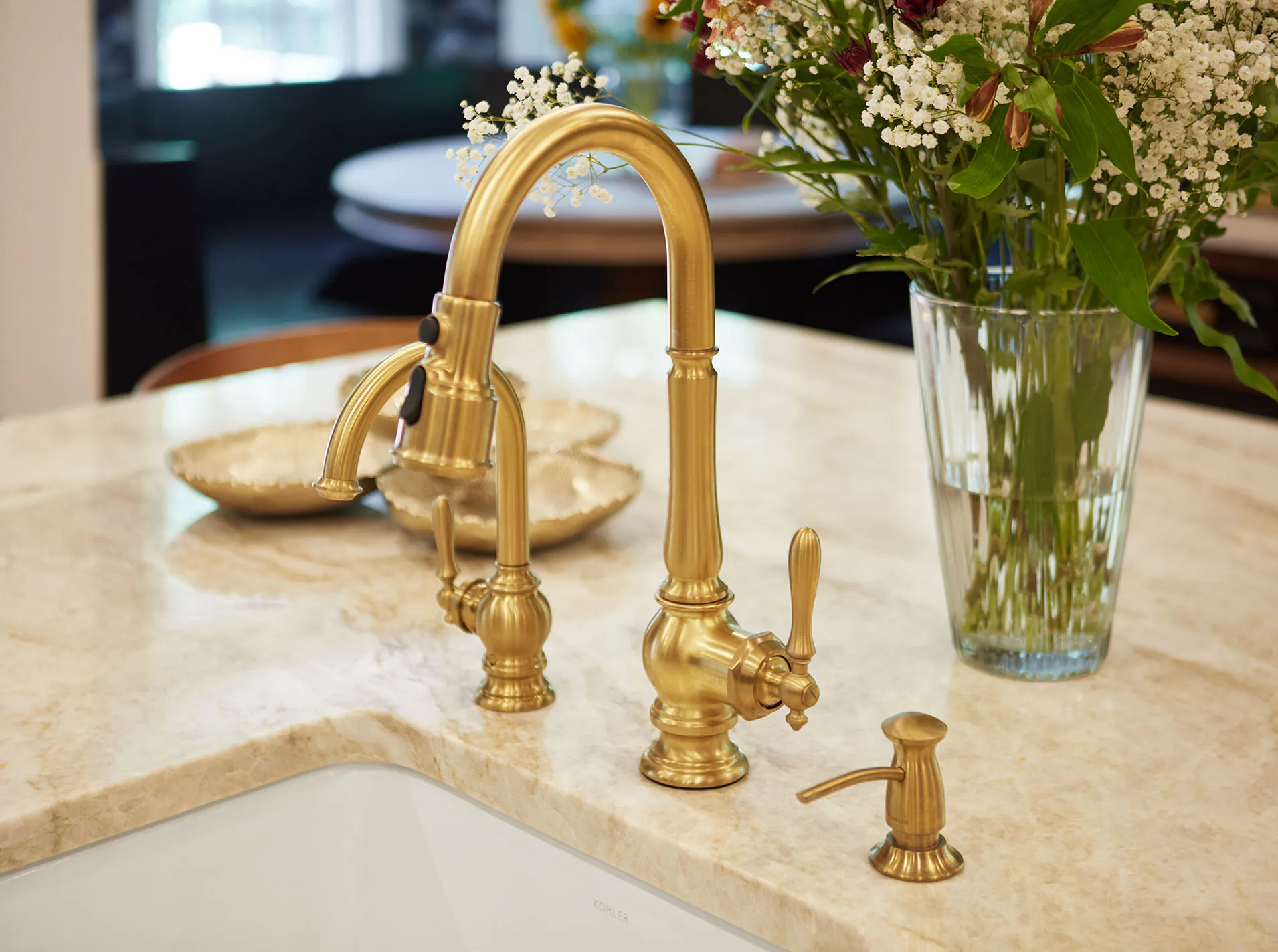 Brass Faucet For Kitchen Island