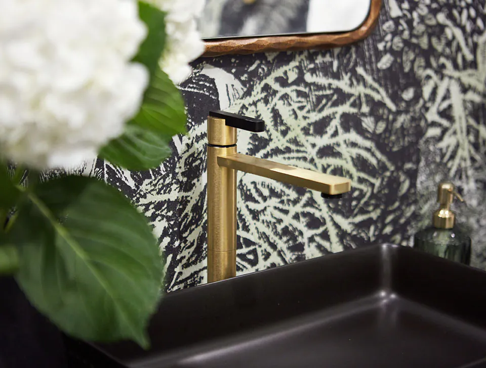 Brass Tone Bathroom Vanity Faucet
