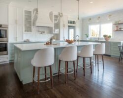 Soft Transitional Kitchen, Powder Room and Laundry Room Addition