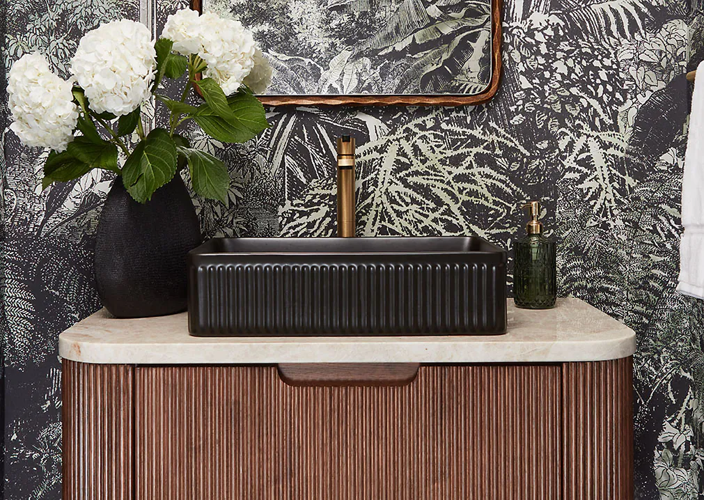 Design By The Jonathans Powder Room Designer