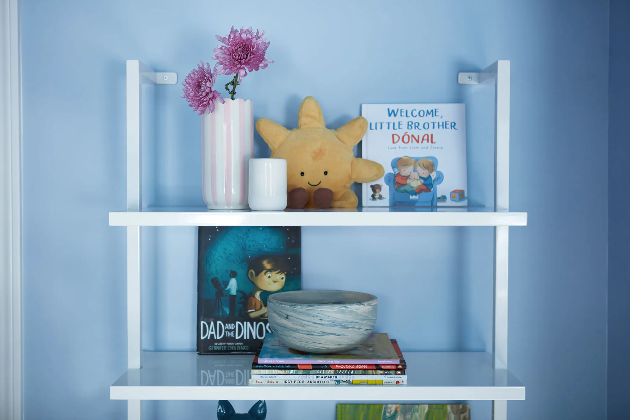White Shelves For Kids Bedroom