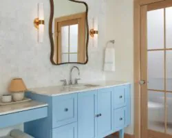 Bleu Celeste Coastal Primary Bathroom