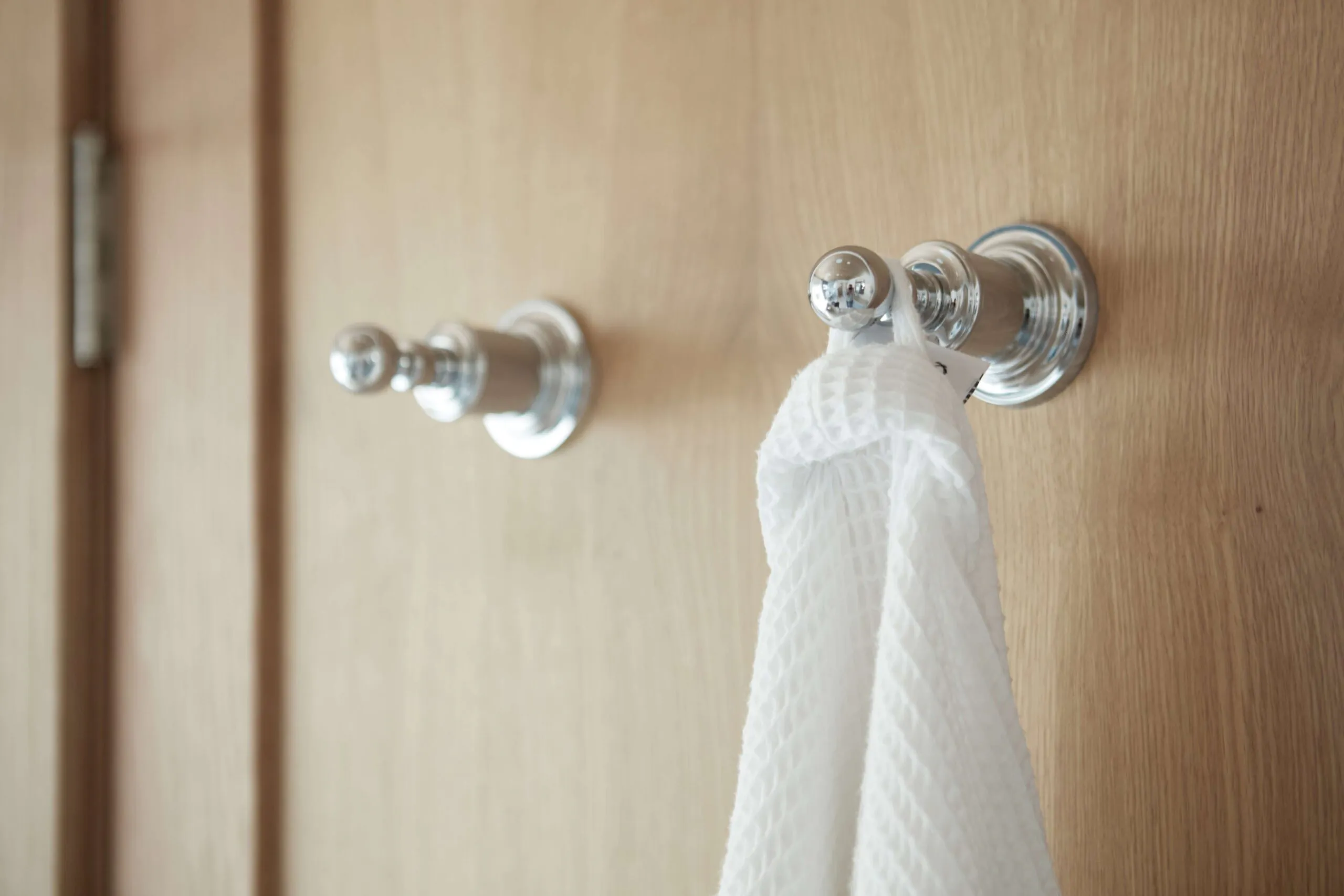 Shiny Silver Towel Hook For Bathroom